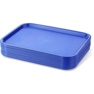New Star Foodservice Fast Food Tray, Set of 12 (Blue, 10 by 14 Inch)