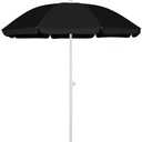 AMMSUN 6FT Portable Outdoor Picnic Beach Umbrella with Tilt Function, Black