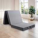 Tri Folding Mattress - Foldable Mattress for Travel/RV/Camping/Road Trip/Guest Room/Yoga, Tri-fold Memory Foam Mattress with Washable Cover, Handle & Non-Slip Bottom Twin Size