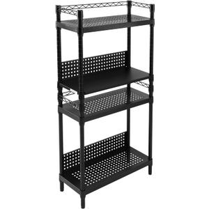 Bauhutte BHS-600SM-BK Desk Side Rack, PC Rack, PC Rack (W x D x H): 23.8 x 10.0 x 47.2 inches (60.5 x 25.5 x 120.5 cm), Black