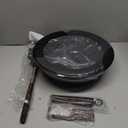 Carbon Steel Wok, 13-Inch, Pre-Seasoned, Non-Stick, with Lid and Spatula, Flat Bottom, Ideal for Stovetop Cooking