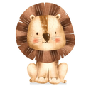 Watercolor Animal Cardboard Cutout, Stand Up, Standup - Lion