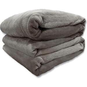 Tefici Heated Blanket Queen Size with Dual Control，Soft Flannel Electric Blanket Queen,Fast Heating with 3 Heat Levels,8 Hours Auto Off,Machine Washable, ETL&FCC Certified，84x90Inch，Gray