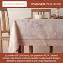 Maison d' Hermine Premium Table Cloth Rectangle Table 100% Combed Cotton 140 x 70 Inches Tablecloth Reusable Decorative for Dining Room, Farmhouse, Home, Party, Festive & Wedding - Society Florals