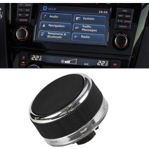 Upgrade Radio Knob Button Volume Stereo Tuner Power,Replacement Radio Knob Button Cover Cap Protective Cover for Nissan for Qashqai for Juke, for the Connect 2 System Only