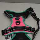 PHOEPET 2019 Upgraded No Pull Dog Harness, Reflective Adjustable Vest, with a Training Handle + 2 Metal Leash Hooks+ 3 Snap Buckles +4 Slide Buckles(L, Pink)