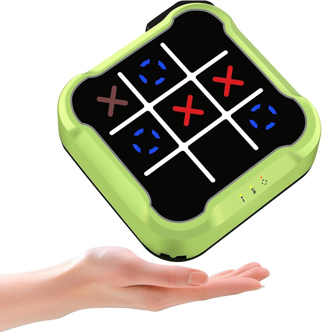 Tic-Tac Toe Game for Kids: 4-in-1 Electronic Handheld Puzzle Game - Portable Sensory Toy for Kids Age 6-12 Years Old Travel School Family Fun - Birthdays Gift for Boys Girls