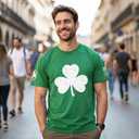 St Patrick's Day Shirts Men:Lucky Irish Shamrock Crew Neck Graphic Short Sleeve Higher Quality Printed T-Shirt (Green, XXXL)
