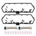 7.3L Valve Cover Gasket Set with Injector Glow Plug Harness Compatible with 98-03 7.3 Diesel F81Z-6584-AA F81Z-9D930-AB Replacement