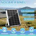 20W 12V/24V Solar Panel Kit, Monocrystalline Solar Battery Trickle Charger Maintainer +10A PWM Charge Controller + Adjustable Mount Bracket for Car, RV, Boat, Motorcycle, Off-Grid System