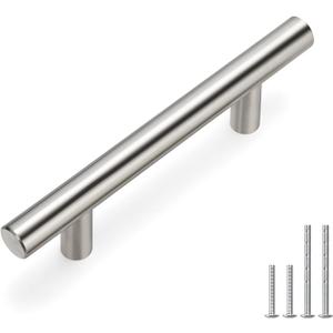 homdiy 20Pack 3 Inch Brushed Nickel Cabinet Pulls Modern Cabinet Handles - Brushed Nickel Drawer Pulls Stainless Steel Cabinet Hardware,5 Inch Overall Cabinet Door Handles for Cabinets,Cupboard (3in hole centers)