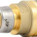 SharkBite 1-1/2 Inch x 1 Inch Reducing Coupling, Push to Connect Brass Plumbing Fitting, PEX Pipe, Copper, CPVC, PE-RT, HDPE, UXL014128