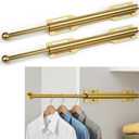Pull-out Valet Rod for Closet 2 Pack, Brushed Gold