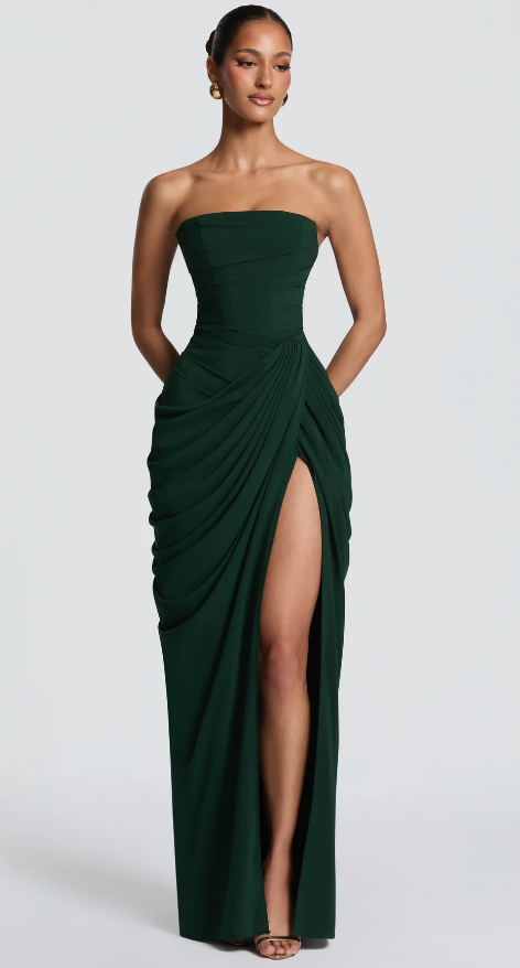 Babyboo Cyra Maxi Dress - Emerald, Small