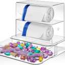 Weysat 3 Pcs Trash Bag Holder Under Sink Stackable Trashbag Dispenser Laundry Room Organization and Storage Laundry Pod Organization Large Acrylic Garbage Bag Dispenser Roll Holder for Kitchen Cabinet