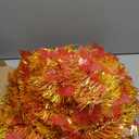 MACTING Fall Tree with 100 LED Lights 5FT Collapsible Autumn Maple Leaf Pop Up Tinsel Tree Battery Operated with Timer Easy-Assembly for Porch Home Apartment Holiday Thanksgiving Christmas Decorations