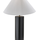 EOEYYOYB Elegant 45° Rotatable Ceramic Table Lamp (A15 Bulb Included), Pleated Flexible Light, Angle Control for Home, Office, Bedroom Decor - Modern Stylish Desk Lamp, Black
