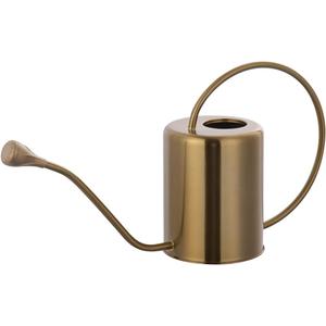 Yowon 1/2 Gallon 68oz Long Spout Stainless Steel Gold Colored Watering Can for Indoor Plant Watering or Outdoor Gardening with 2 Removable Spray Spout for Flowers
