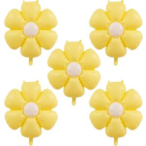 PLAP Flowers Birthday Party Balloons Daisies Happy Birthday Party Decorations (Yellow)