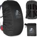 Unigear Backpack Rain Cover Waterproof Rating 5000mm, Ultraportable and Durable with 2 Anti-Slip Buckle Strap, Integrated Carry Pouch Design (X-Large, Black)