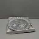 YANIZU Decorative Mirror Tray, Round Hollowed Out Design, Organizer for Makeup, Jewelry, Perfume, Vintage Display and Serving Tray for Dresser, Counter and Coffee Table, 12''X 12'', Silver