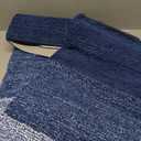 Kitinjoy Indoor Outdoor Door Mat, 36x24 Non-Slip Absorbent Dirt Trapper, Low-Profile Washable Inside Entrance Front Floor Mat, Sturdy Soft Entry Doormats for Entryway, Navy Blue