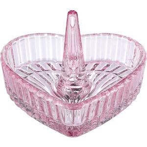 Pink Ring Holder Dish, Heart Shaped Jewelry Holder Dish, Ring Dish Holder Wedding Birthday Gift for Women Girls