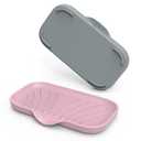 Jalopink Bathroom 6"x3.4" Soap Dishes with Self Draining Spout - Silicone Washingroom Kitchen Sink Organizer, Sponge Holder, Dish Soap Tray, Perfect for Dispenser, Scrubber, Bottle on Sink or Counter