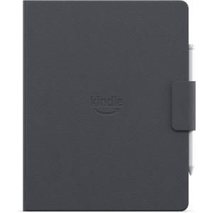 Introducing All-New Amazon Kindle Scribe Executive Folio Cover with Magnetic Attach, Sleek Protective Case - Premium Leather, Graphite