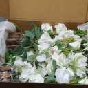 Ling's moment 17.5" Tall Free Standing Artificial Flowers Arrangements 4 pcs Fall Wedding Aisle Runner Chair Decorations Lily of The Valley Ceremony Reception Rose Floral Party Outdoor Centerpieces