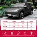 UV Resistant Winter Windshield Cover with Reflective Straps Breathable Hail Cover - Windproof & Dustproof | 6-Layers Waterproof Sedan Car Cover for All Weathers for Sedan & Trucks
