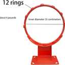 Heavy Duty Medium Size Basketball Hoop Goal Wall Mounted Basketball Rim, Ideal for Teens, Home Decoration & Office Fun, Diameter 35centimeter/13.8inch