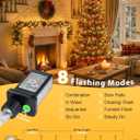 2 x YOUNGAR 98FT String Lights Outdoor, 8 Modes Fairy Twinkle Christmas 200 LED Lights, 30V Plug-in for Tree, Home, Garden, Wedding, Party, Holiday Indoor Decoration, Warm White, Connectable