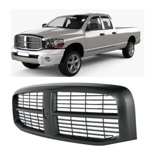 Front Grille Assembly - Compatible With Dodge Ram 1500 / 2500 / 3500 Grills 2006-2009 - Black Frame & Insert