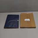 KAFENDA Refillable Leather Notebook Comes with 80 Sheets/ 160 Pages, A5 Binder 6 Ring, PU Vegan Leather Cover, 5.6" x 8.2" (dark blue)