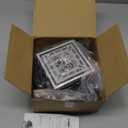 4 Inch Shower Drain, Square Shower Floor Drain Kit with Flange and Removable Cover Grate, AISI 304 Stainless Steel, Brushed Nickel