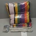 Halalona Hammock Chair Hanging Hammock Chair Rope Swing 2 Cushions Included-Sturdy & Durable Soft Cotton Hand Woven Hammock Swing for Bedroom, Porch, Patio-Indoor/Outdoor (Rainbow)