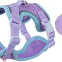 Cat Harness and Leash Set for Walking  Escape-Proof Reflective Vest for Cats and Small Dogs, Adjustable Soft Air Mesh with Pressure-Reducing Design, 4.92ft (Blue & Purple, L)