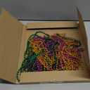 SHAOQINLIN Mardi Gras Beads, 24Pcs Mardi Gras Beads Necklaces 33'' 7 mm Metallic Gold Green Purple Bead Necklaces Mardi Gras Decorations for Mardi Gras, Christmas, Party Favors