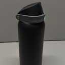 Encool Insulated Water Bottle with Straw - Encool Stainless Steel Water Bottle with Push Button Lid, Leak-Proof & BPA-Free, Keeps Cold for 24 Hours for Sports, Travel, Gym (40 oz, Tuna Grey-Green)