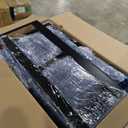 Wisteria Lane Patio Furniture Aluminum Loveseat, All-Weather Outdoor 2 Seats Sofa Couch, Black Metal Chair with Blue Cushions