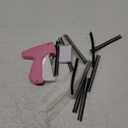 Handheld Stitch Tag Gun for Clothes, Quick Clothing Fixer, Tagging, Sewing Kit Includes 6 Needle, 1000 Black Fasteners & 1000 White Fasteners, Pink