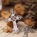 Sacina Gothic Cross Earrings, Zinc Alloy Cross Dangle Earrings, Goth Jewelry Gift for Women