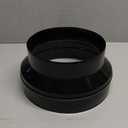 Duct Reducter 10 to 8 Air Ducting Reducer Increaser Air Duct Adapter or Round Metal Pipe Reducer for Bathroom Kitchen Ventilation Systems - Black