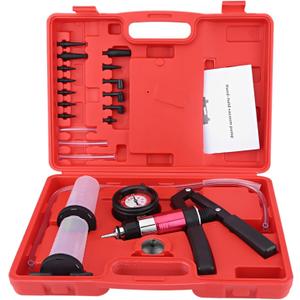 Ventilation Kit Brake, Manometer Hand Vacuum Pump Tester Set with Adapters Fluid Brake Replacement Tool Clutch Ventilation System, for Cars, Motorcycles, Trucks
