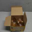 TimelessGlow 4 Pack Dimmable G25 LED Filament Bulb 5W 40W Equivalent Warm Amber 2000K E26 Base CRI80 Amber Glass Spiral Filament ETL FCC Certified Flicker Free Decorative Lighting