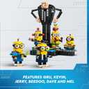 LEGO Despicable Me 4 Brick-Built Gru and Minions Figure, Buildable Minions Toy for Kids, Dancing Despicable Me Toy Figures Playset, Play-and-Display Birthday Gift for Boys and Girls, 75582