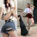 Women High Waisted Fishnet Tights Footed Stockings Plus Size Stretchy Pantyhose (Pink, L)