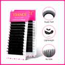 TDANCE Flat Lashes Eyelash Extensions 0.15/0.2mm Thickness Super Soft Air Flat Lash Extension Ellipse Eyelash Extension Matte Black Flat Eyelash Extensions Salon Use(Air Flat,0.2-C,13mm)