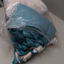 Dintszyayue Teal Comforter Set Queen 7 Pieces Bed in a Bag Elegant Floral Bedding Sets Teal Blue Flower Comforter Complete Soft Lightwieght Bed Set with Flat Sheet, Fitted Sheets, Pillowcases & Shams